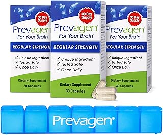 Prevagen Regular Strength - 90 Capsules (3 Month Supply) | Formulated for Your Brain | 10mg of Apoaequorin Plus Vitamin D3 with 7-Day Pill Minder