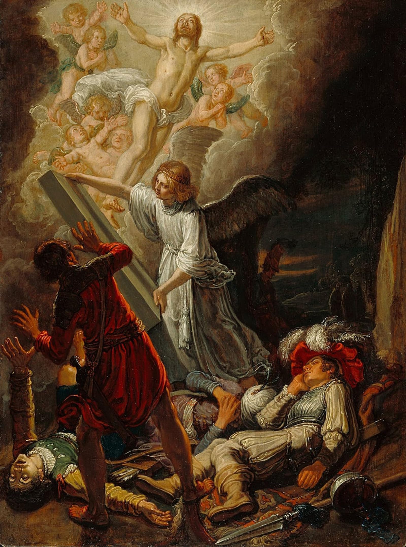 POSTERIIk Vintage Classic Picture Landscape Artwork the Resurrection by Pieter Lastman Portrait Canvas Painting for Office Home Decor 60x90cm