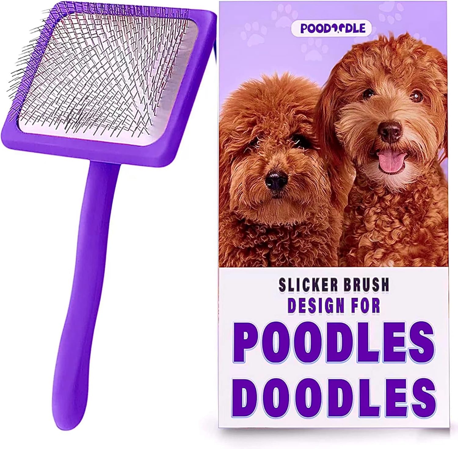 Poodles & Doodles Brush, Extra Big Dog Slicker Brush for Goldendoodles