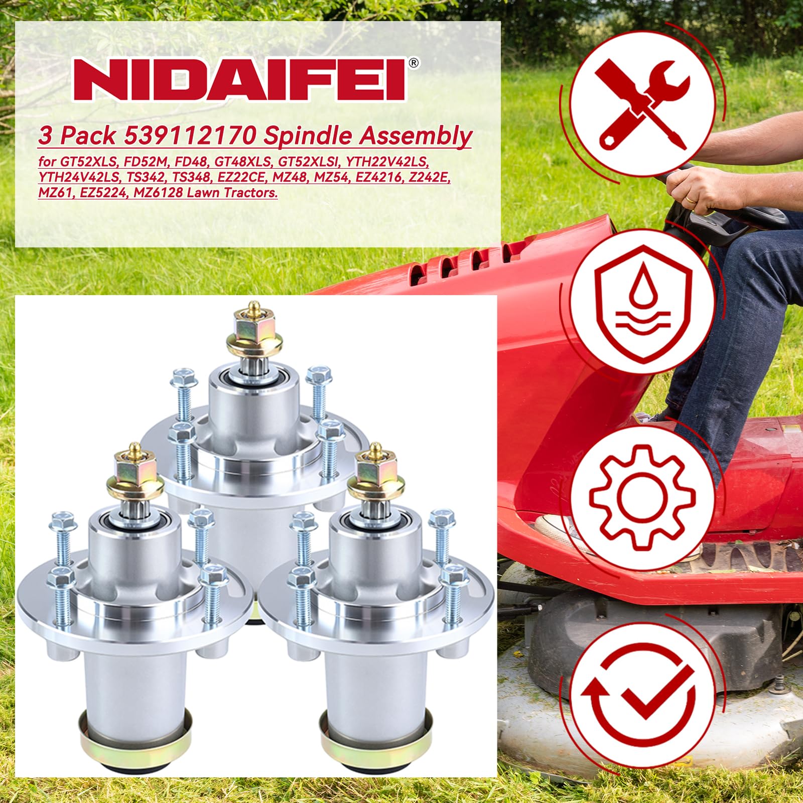 Amazon.com : NIDAIFEI 3 Pack 539112170 Mandrel Assembly Replaces