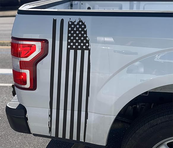 American Flag Truck Decal, Rear Bed Vinyl Stripes x2
