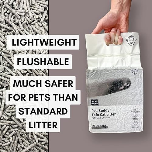 Miniatura 6 de Arena para gatos de tofu, pellets desechables para gatos, paquete de 1 o 4 unidades para arena para gatos sin polvo, bajo seguimiento y control