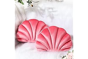 Fumete 2 Pcs Shell Pillows: Enchanting Sea Princess for Ocean-Inspired Comfort