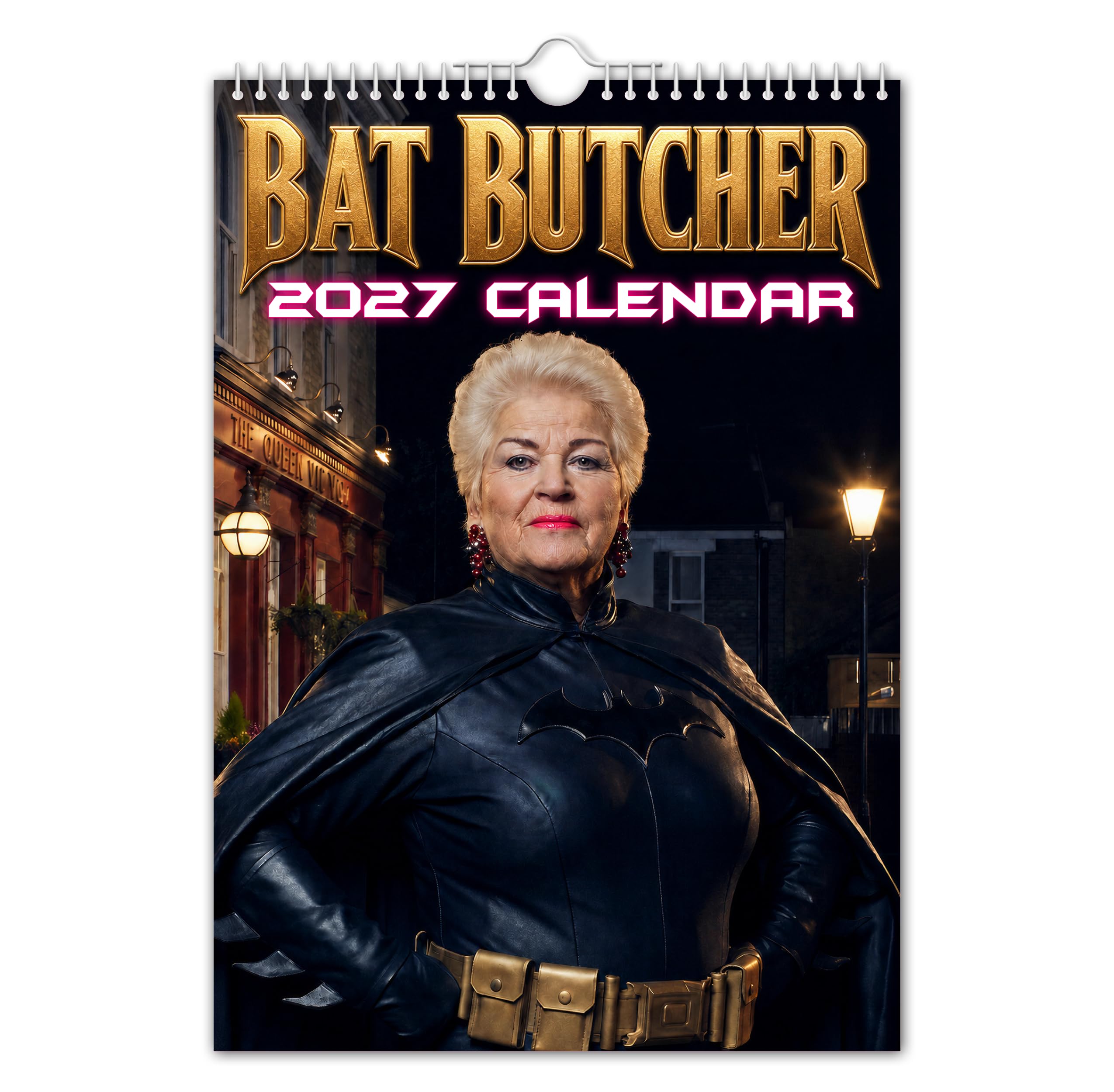 The Calendar King // BAT BUTCHER - 2027 Wall Calendar/Eastenders/Pat Butcher/Funny Gift/Novelty Gift/Gift for her/Gift for him/Secret Santa/Office Gift