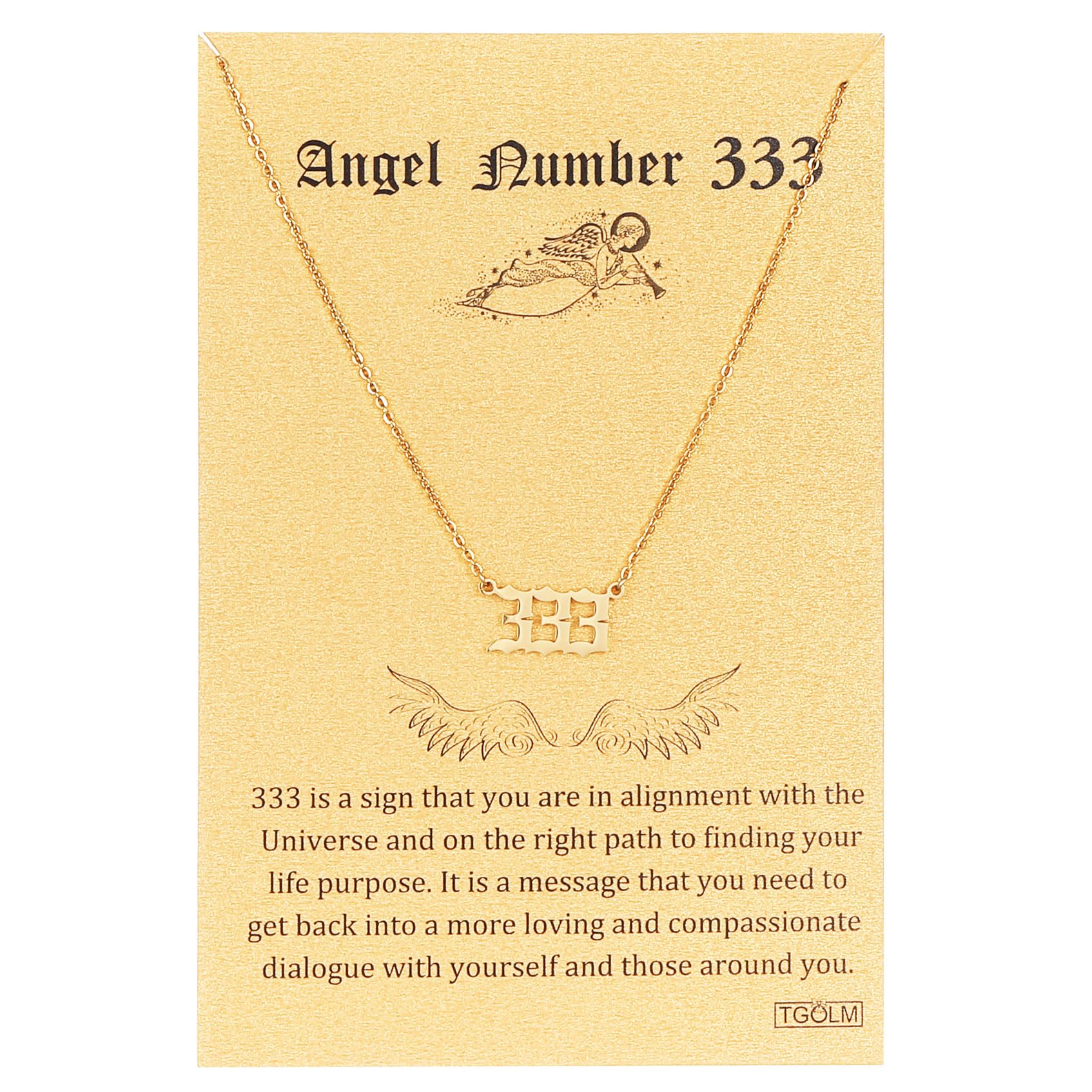 'TGOLM Angel Number Necklace 18k Gold Plated Stainless Steel Faux Pearl Choker Chain Aesthetic Accessories Jewelry for Women 16'''