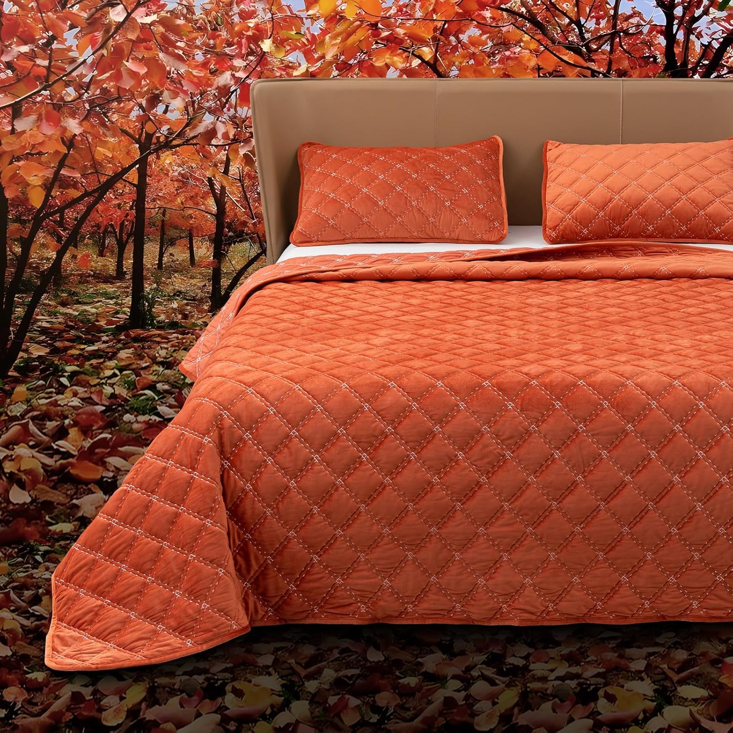 QUILTINA Dutch Velvet Warm Quilt Set Twin Size Bedspread