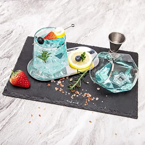 Miniatura 4 de Juego de 24 copas de vino de plástico con forma de diamante, desechables de 12 onzas, vasos de whisky de plástico plateado para cumpleaños,