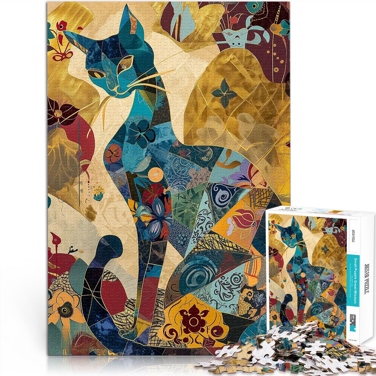 1000 Pieces Jigsaw Puzzles for teenagers Gilded Cat Whiskers learning educational toys 26x38cm Artwork Gift for Age 14+ — image 1