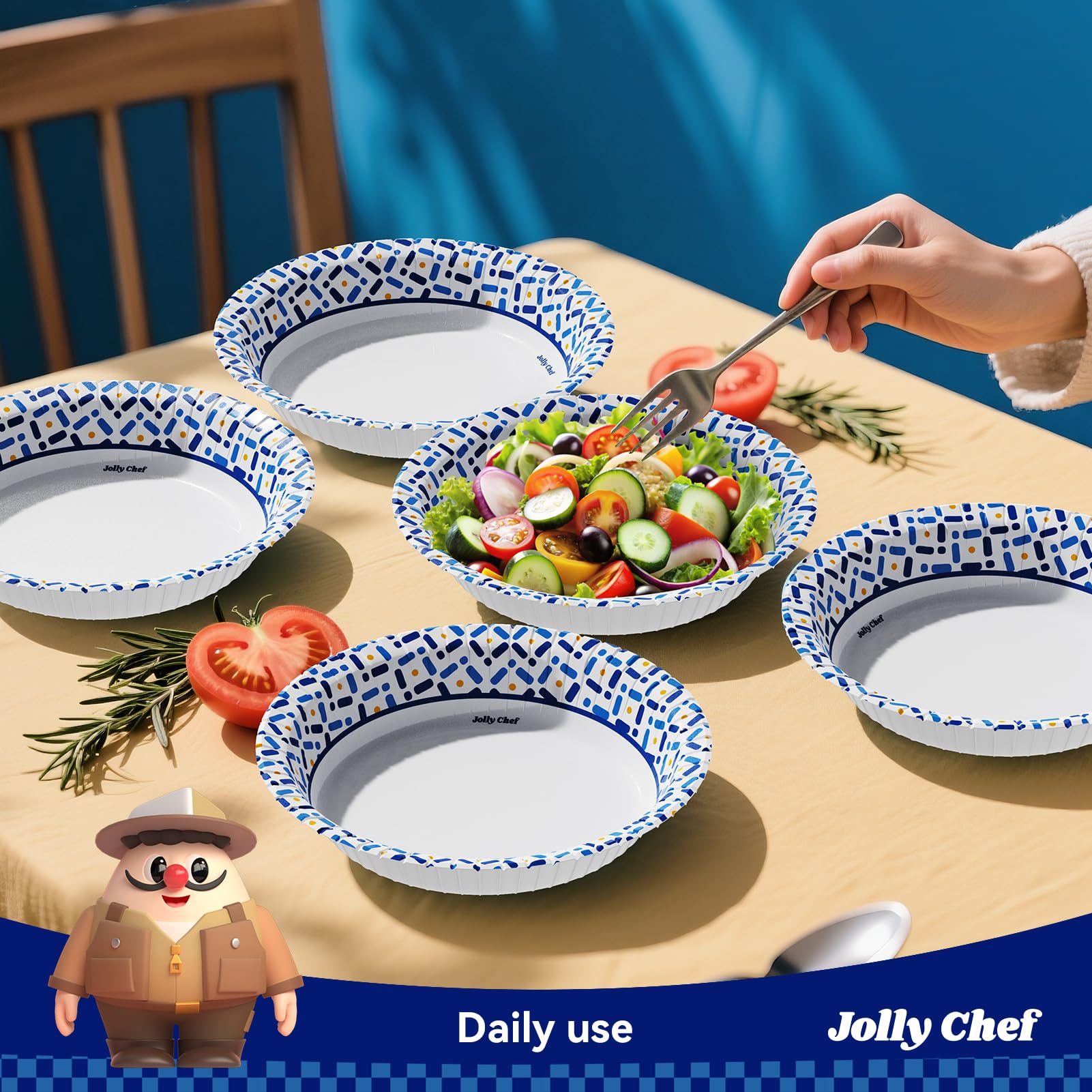 JOLLY CHEF Paper Bowls - 200 Count -5 JOLLY CHEF Paper Bowls - 200 Count -5