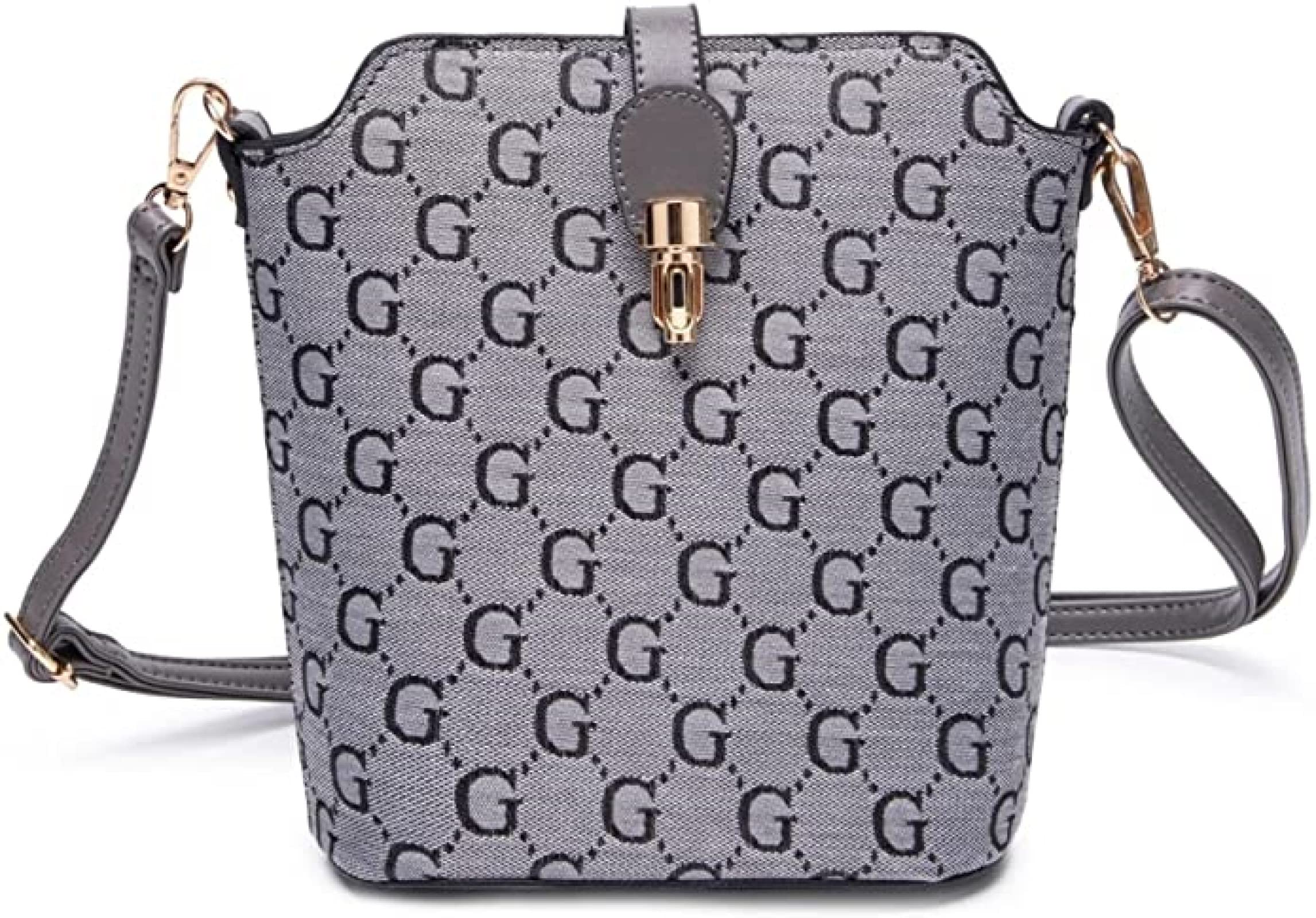 KIKFITLadies Bucket Bags Faux Leather Crossbody Designer Medium Shoulder Cross Body Style Handbags for Women Girls - Ideal for Parties, Gifts, Work, Evening