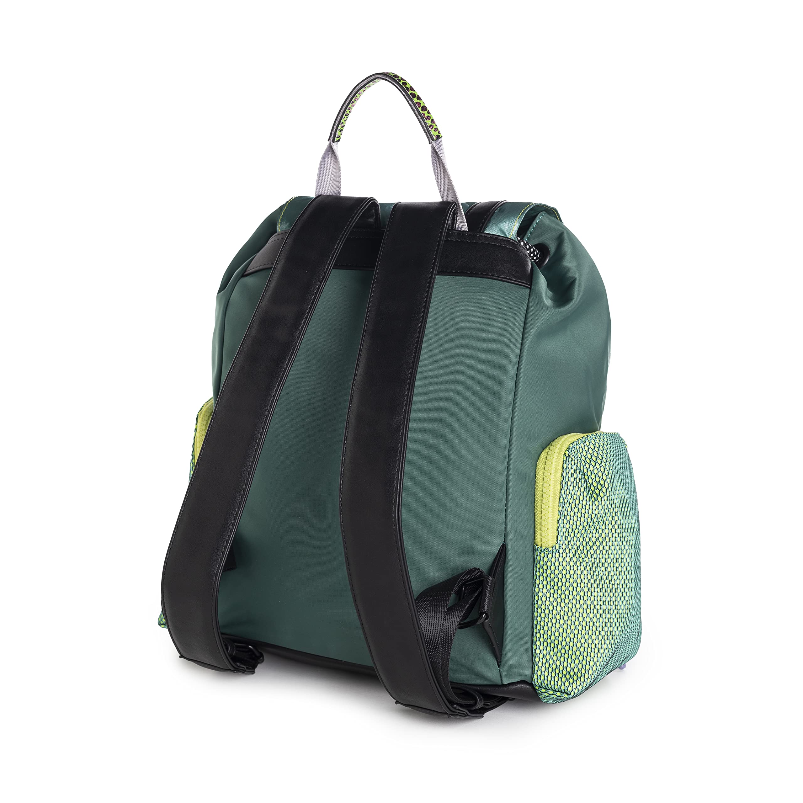 Sac à dos profond Munich vert grand format pour femme avec rangement vertical maximal