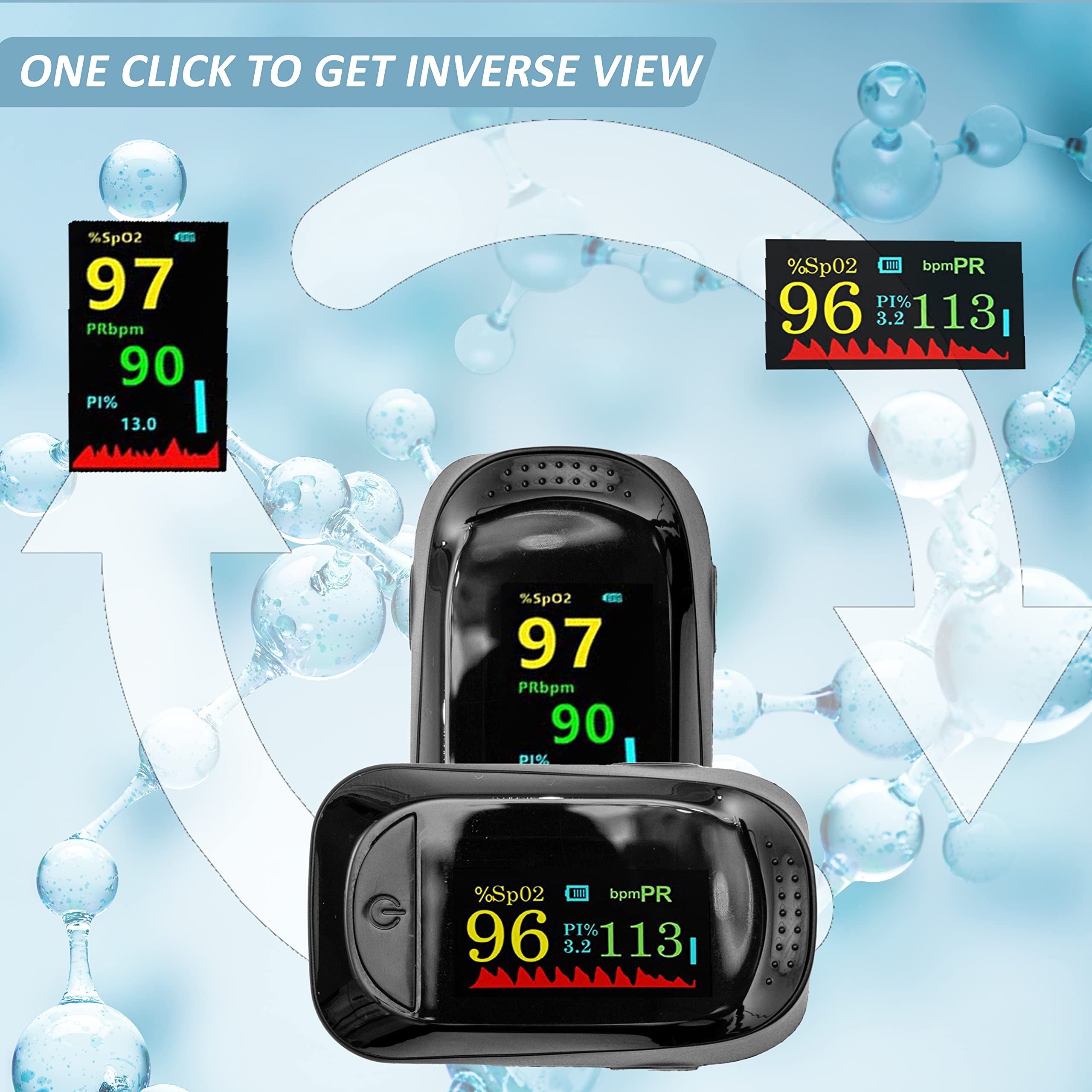 Pulse Oximeter fingertip,LED display, Blood Oxygen Monitor/oximeter, UK