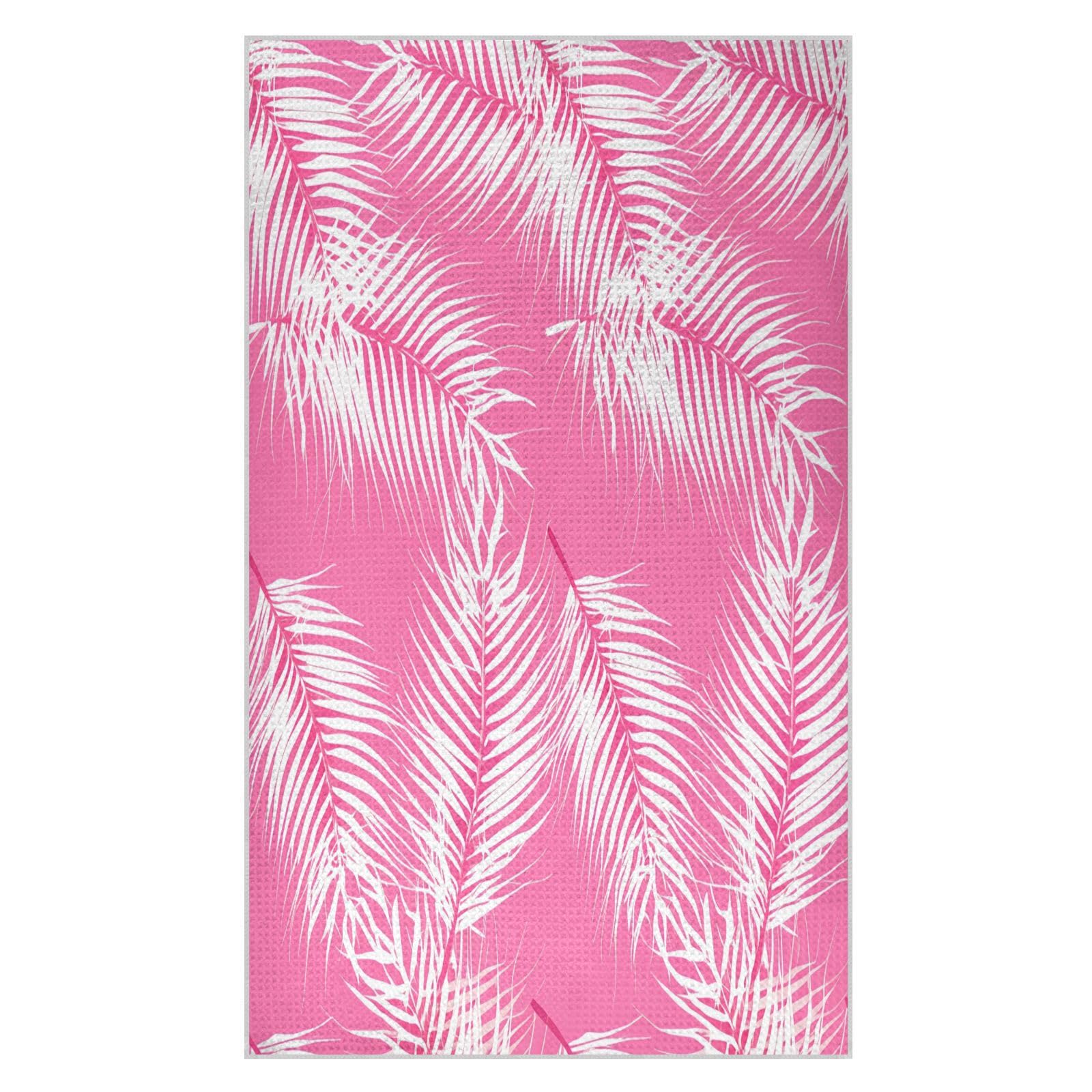 BURSTDDY Palm Leave Kitchen Towels,Absorbent Dish Towels 2 Pack