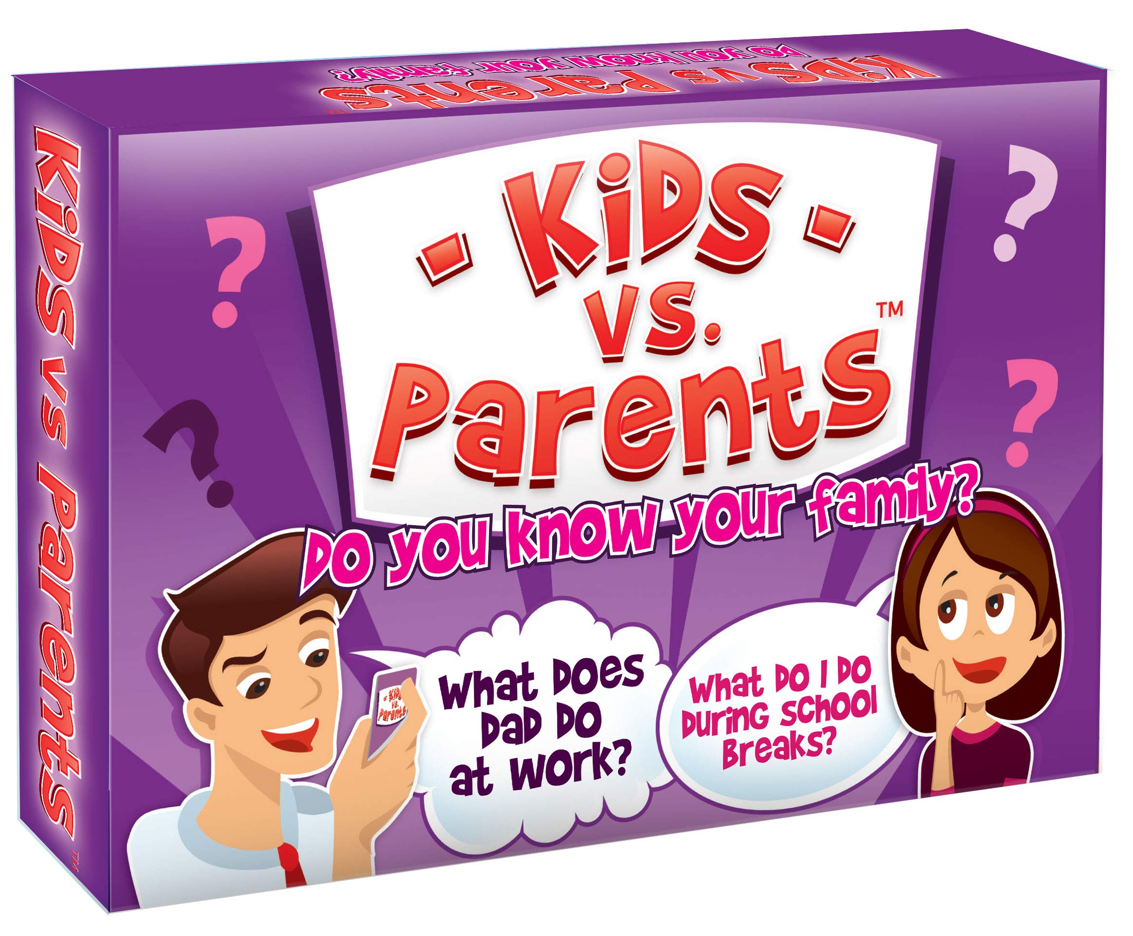 KANGUR Kids vs Parents Family Quiz Card Games for Kids Funny Games Party Games for Family | Do You Know Your Family | 6+