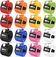Kathfly 16 Pack Handheld Clicker Counters - 4-Digit Mechanical Tally for Golf, Knitting, Coaching, Sports Events - Assorted Colors, No Batteries