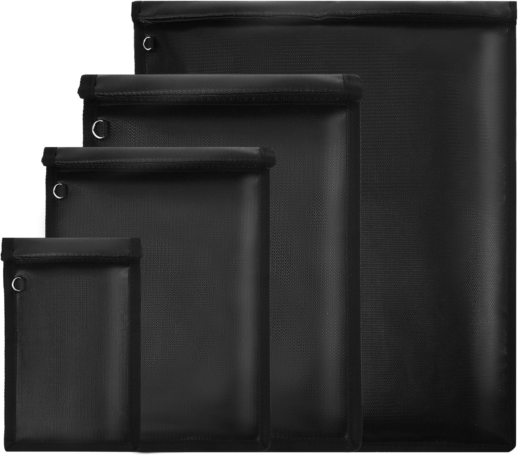 Faraday Bag 4 Pack – Waterproof & Fireproof Signal Blocking Pouch for Laptop, Tablet, Phone, Car Key – Anti-Theft & Anti-Tracking Faraday Cage Sleeve
