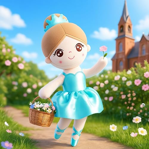 Miniatura 2 de Gloveleya Regalos de muñeca de bebé, juguetes de felpa rizada para niña, con amor, 16 pulgadas, rosa