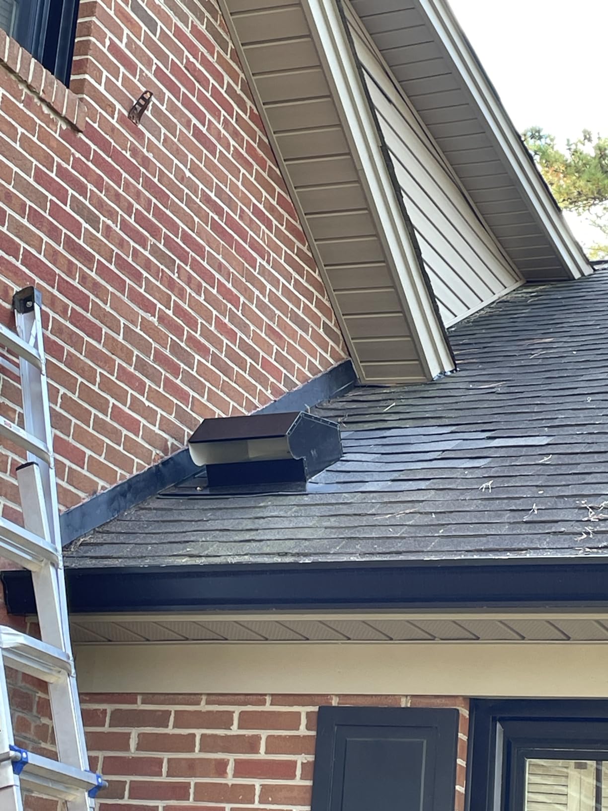 Rooftop Exhaust Vent Cap with Damper and Bottom Extension