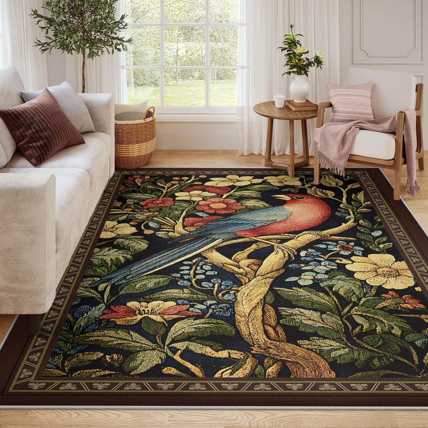 Tapis lavable antidérapant pour protéger le sol du salon avec élégance