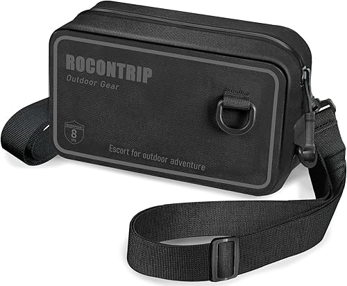ROCONTRIP Bolsa seca 100% impermeable, paquete de cintura seca con cremallera hermética correa ajustable, bolsa cruzada ligera para kayak, esnórquel