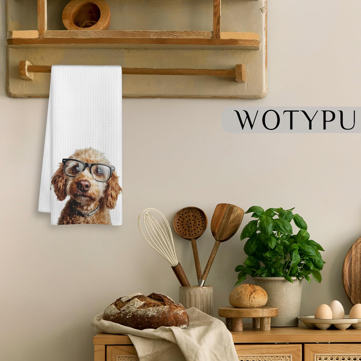 Funny Cockapoo Gifts Kitchen Towels, Cockapoo Gifts Dish Tea Towels, Dog Lover Mom Dad Gifts Decorative Hand Towel for Bathroom, Dog Bathroom Decor, 16x24 Inch - Image 4