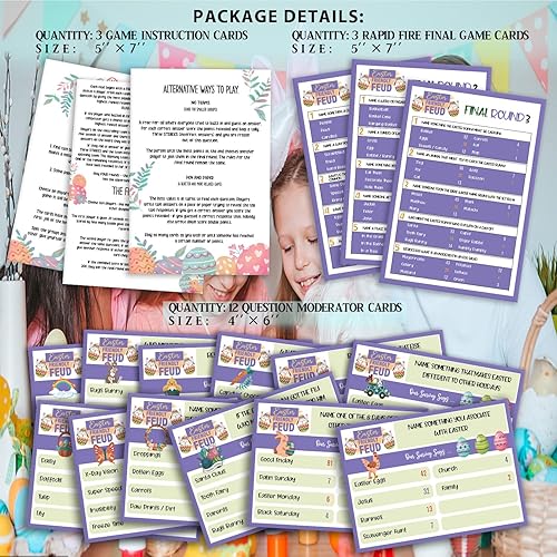 Miniatura 3 de Prueba de peleas amistosas de Pascua, Cuestionario de peleas familiares, noche de juegos de baby shower, juego de fiesta de Pascua, Actividad