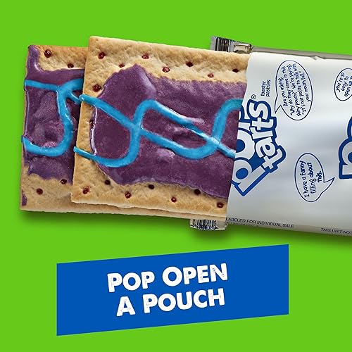 Miniatura 106 de Pop-Tarts, Pasteles tostadoras de desayuno, frambuesa esmerilada, horneadas con orgullo en los Estados Unidos, 96