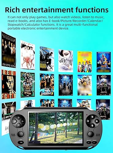 Miniatura 3 de TAQY Consola de videojuegos con joystick dual de 4.3 pulgadas, 2000 juegos incorporados, múltiples simuladores, soporte MP4salida de TV, consola de