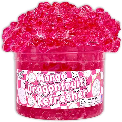 Miniatura 4 de Mango Dragonfruit Refresher (8 onzas) – Limo de cuentas de pecera – Hecho a mano en Estados Unidos – Dope Slimes Pink