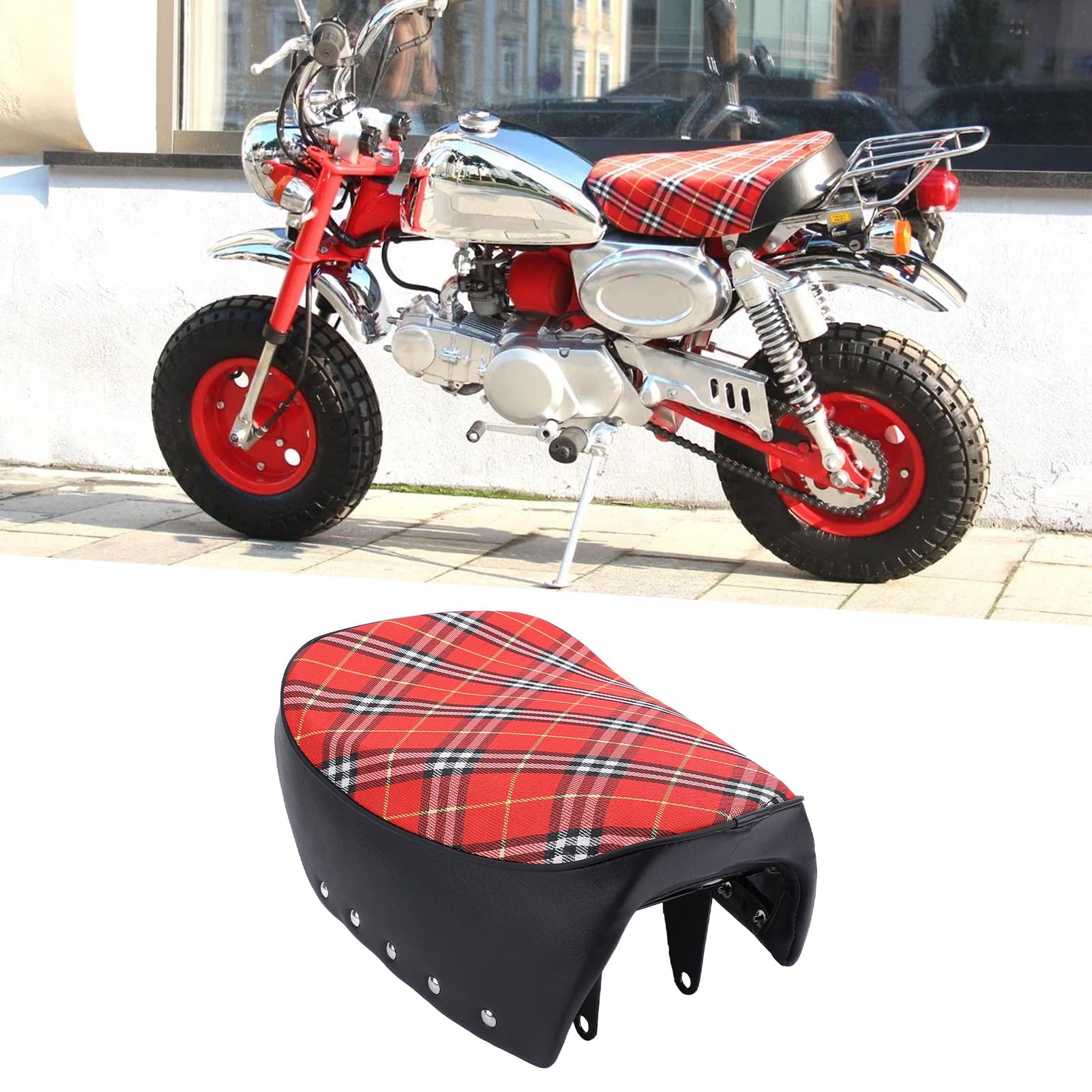 Amazon | ゴリラ シート チェックバイクシート 滑り止めPUレザー 固定