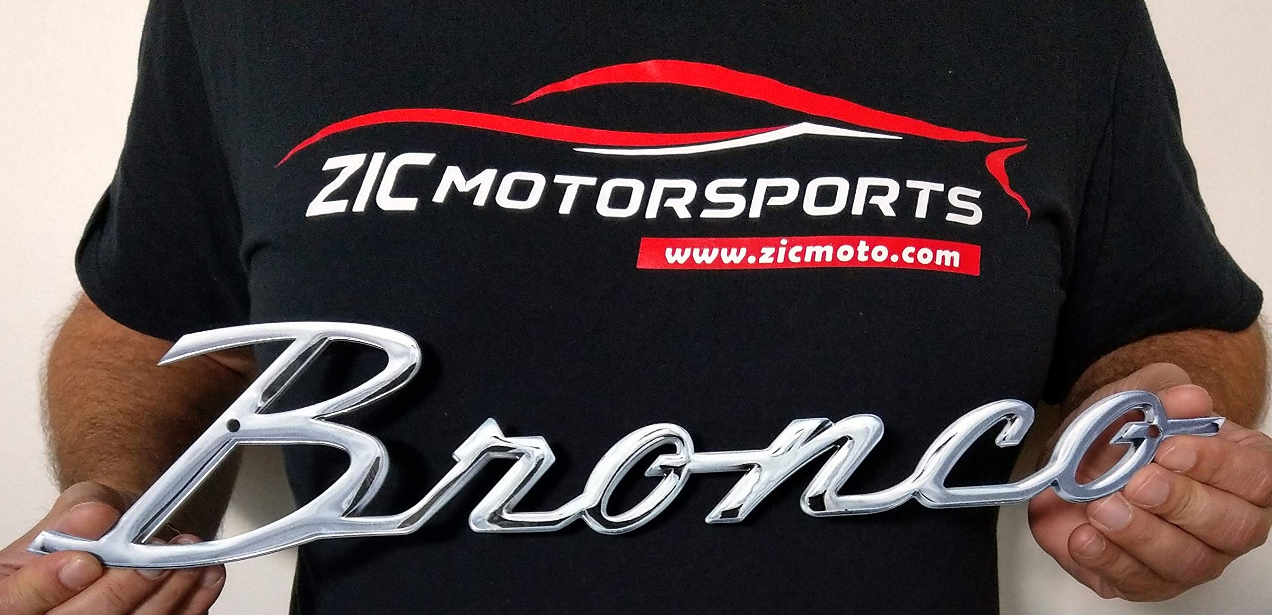 ZIC Motorsports Ford Bronco Script Heavy Duty Metal Garage Wall Sign - 18" X 3.5"