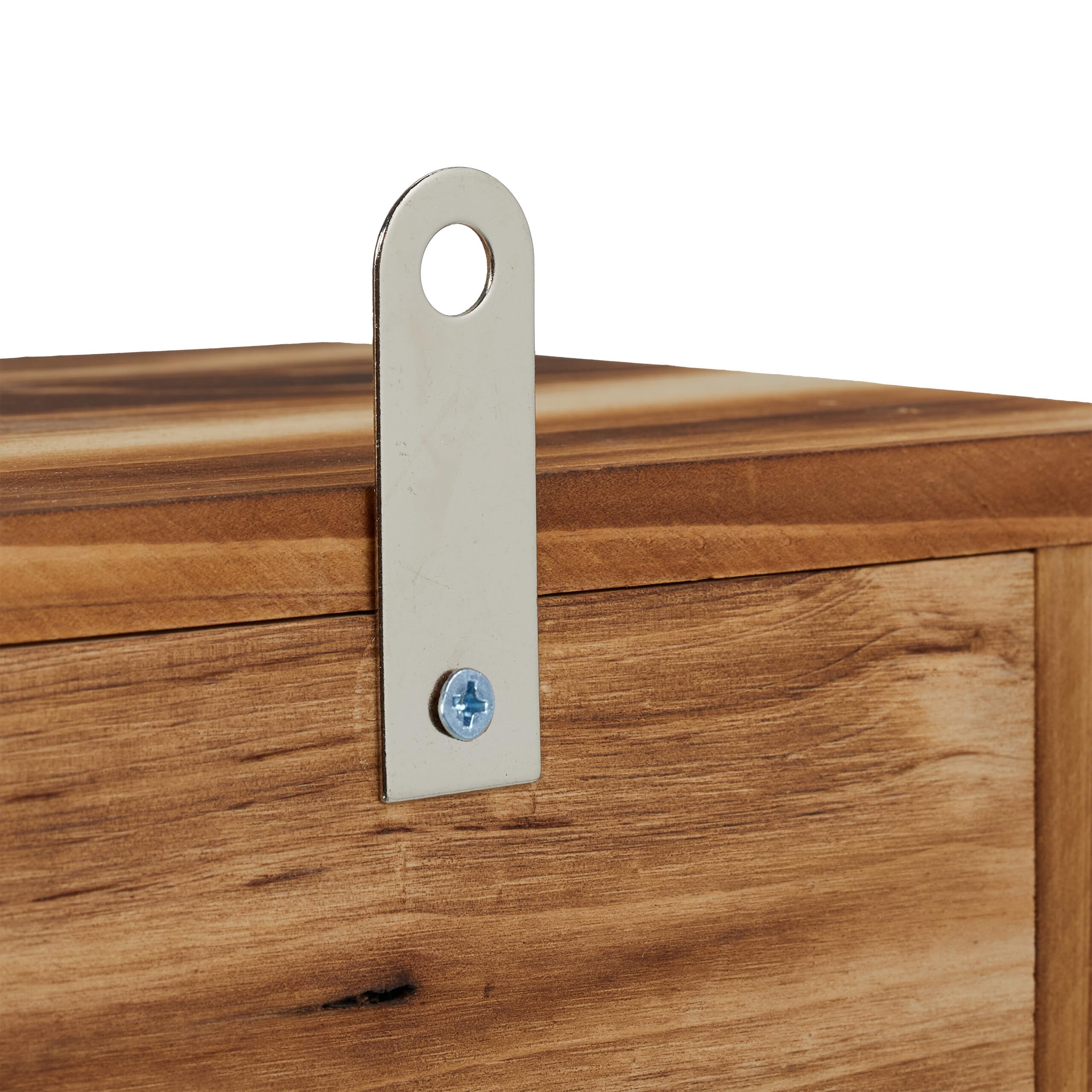Relaxdays Casetta per Uccelli, 3 Camere, Nido in Legno di Abete, Ingresso HxL 3x2 cm, Cassetta da Appendere, Marrone
