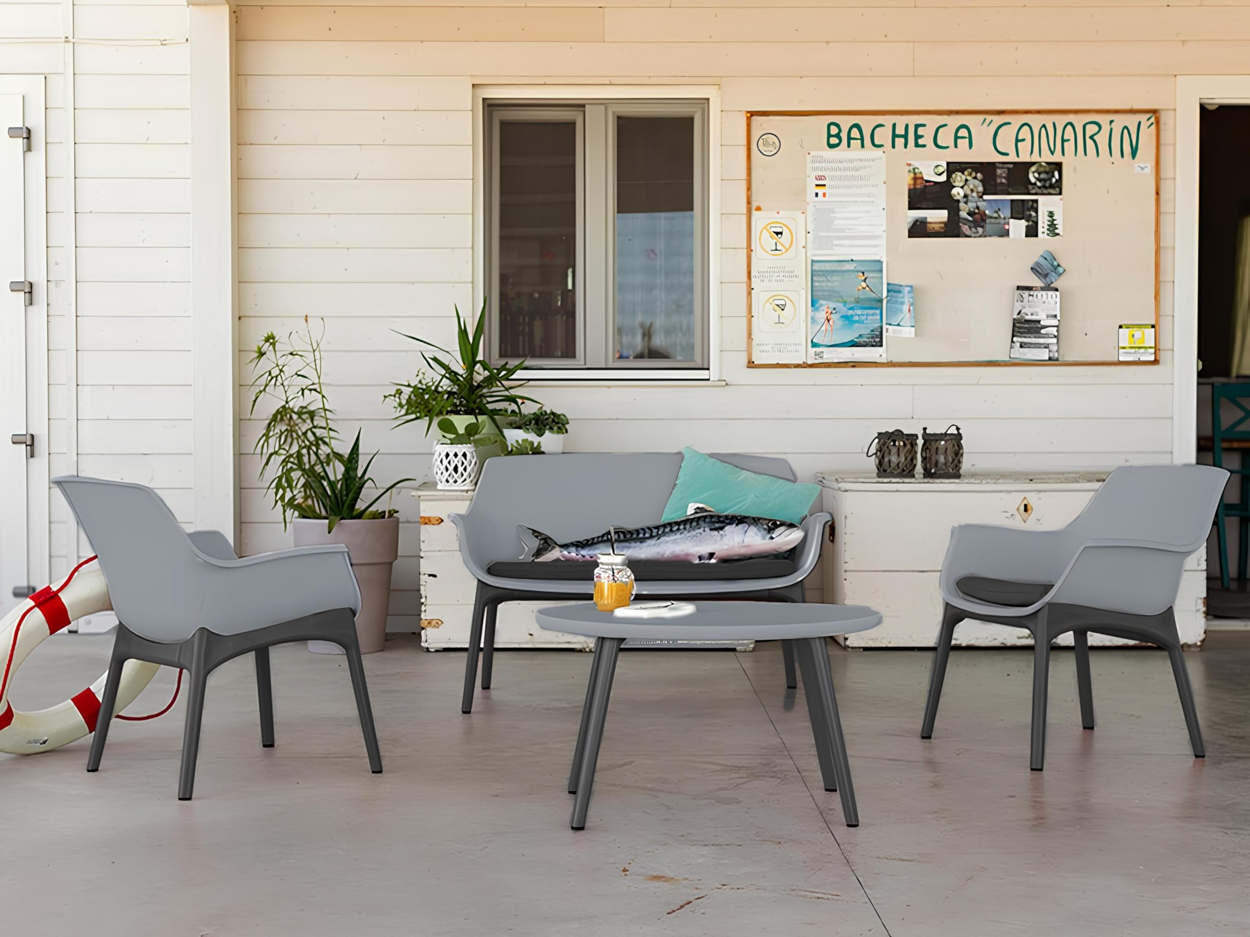 BICA Luxor Lounge Set Grigio/Antracite Giardino