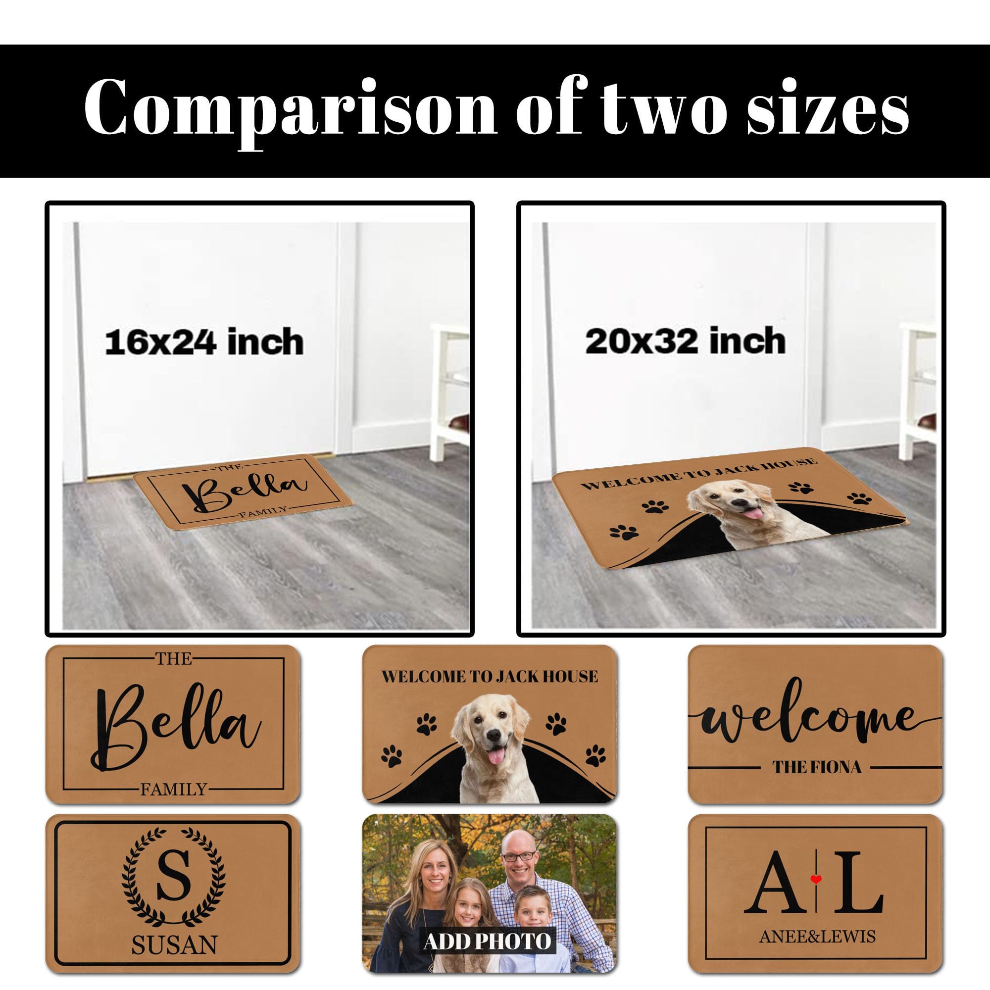 Zerbino Personalizzato - 40x60 Cm, Testo Personalizzabile, Per Interni Ed Esterni