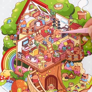 20 Sets 3D Sticker Scene Book 3D House Stickers DIY Sticker Therapy for Stickers Scenes