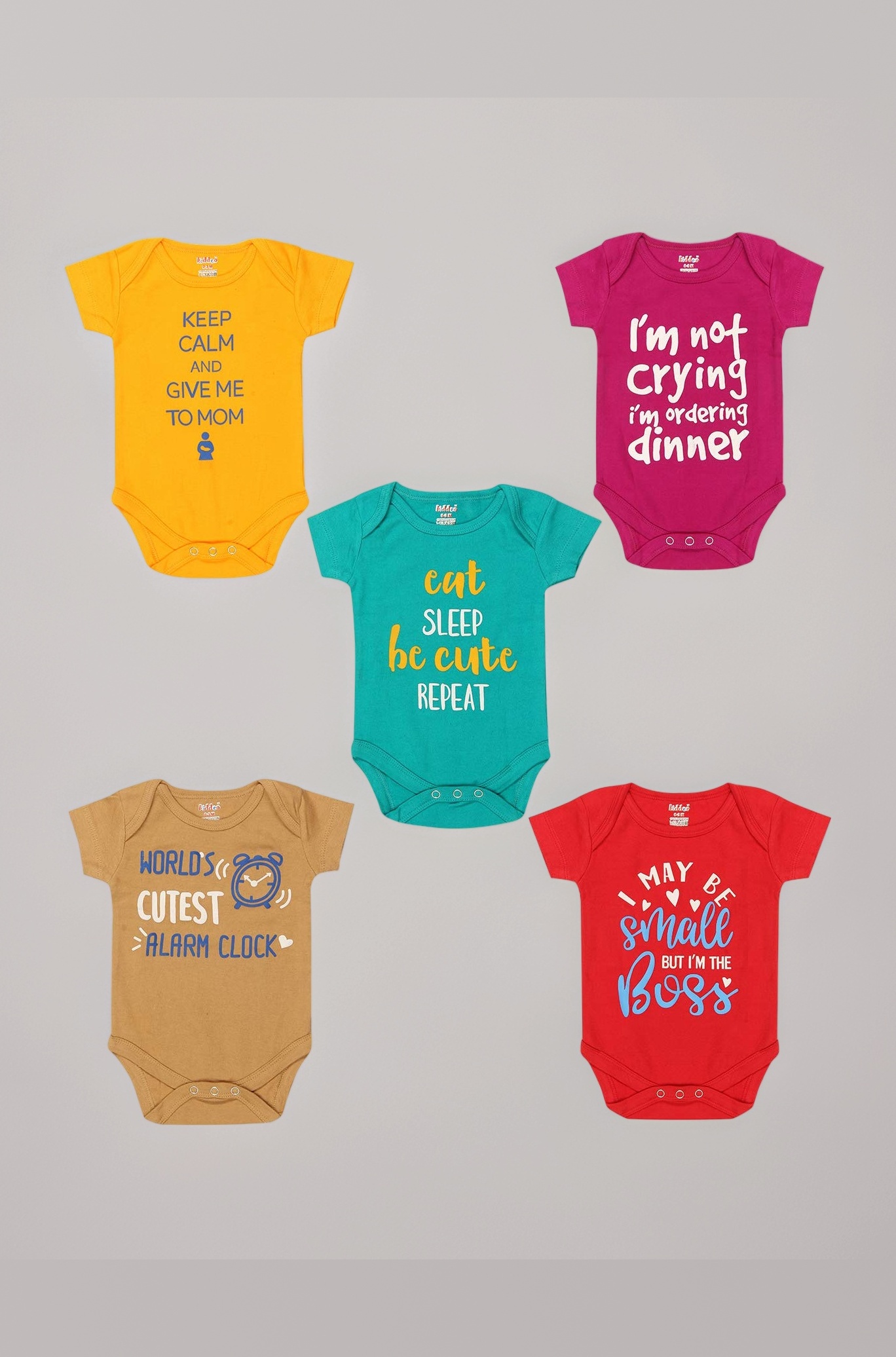 New Born Baby Multi-Color 100% soft Cotton Sleep Suit Romper, Body Suit for Boys and Girls Combo Set(Pack of 5)