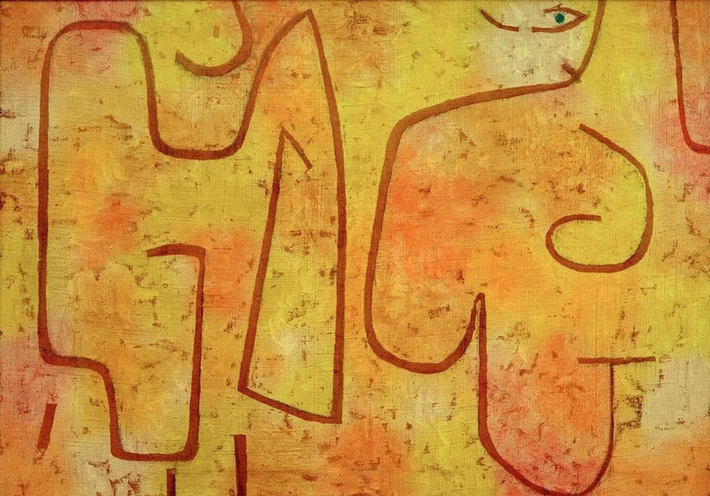SERENDIPITP Retro Picture Poster Wall Art Pictures Painting Lady and Fashion by Paul Klee Wall Art Canvas Print for Wall Decor 60x90cm