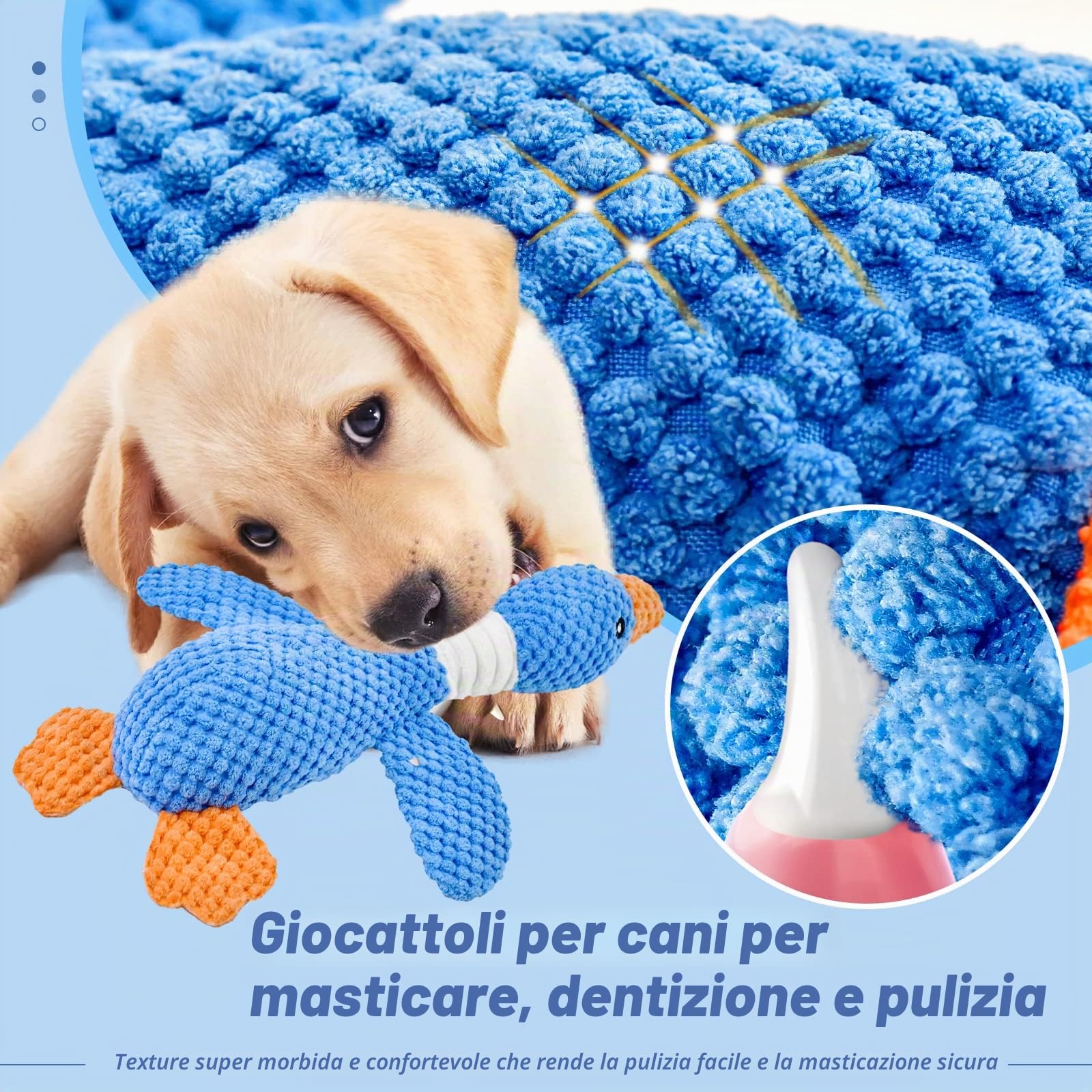 Vitscan interattivo giocattolo cigolante peluche anatra per cuccioli masticatori aggressivi