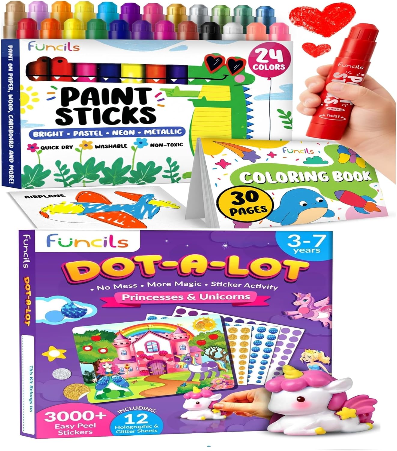 Bundle of 24 Tempera Paints and Dot Art Activity
