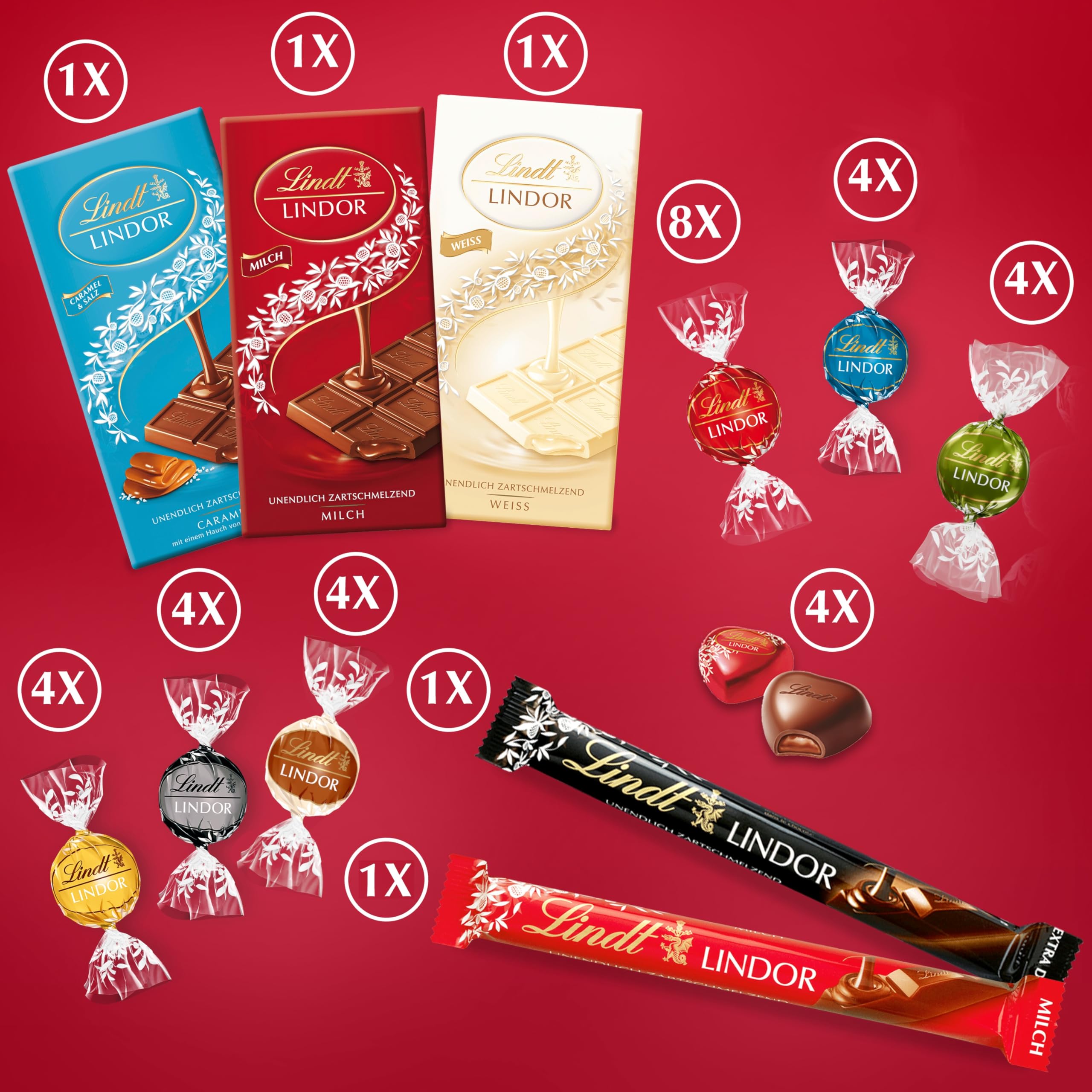 Lindt Schokolade LINDOR Mischung (Lindt Geschenkbox)