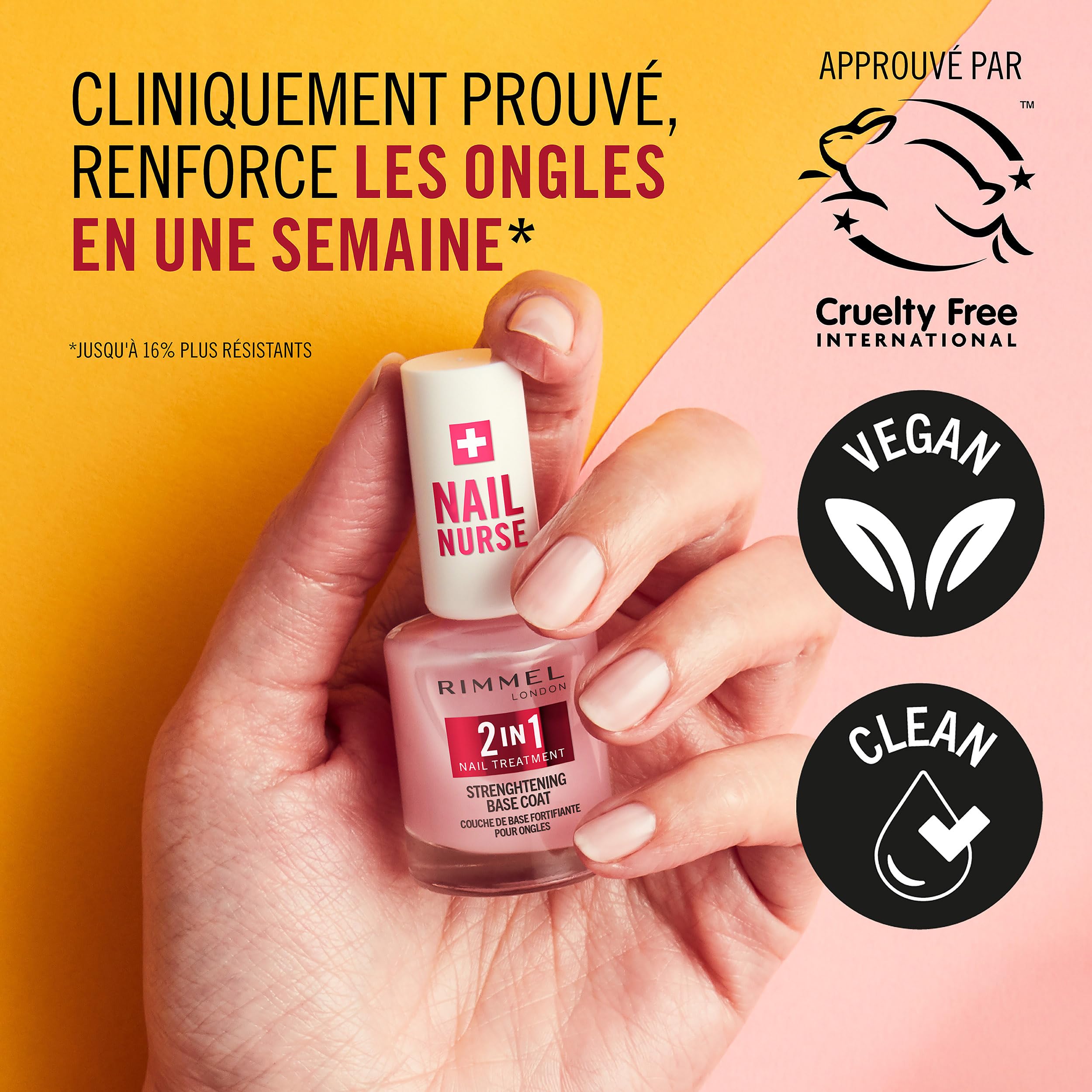 Rimmel London Nail Nurse 2 in 1 Base Coat & Strengthener