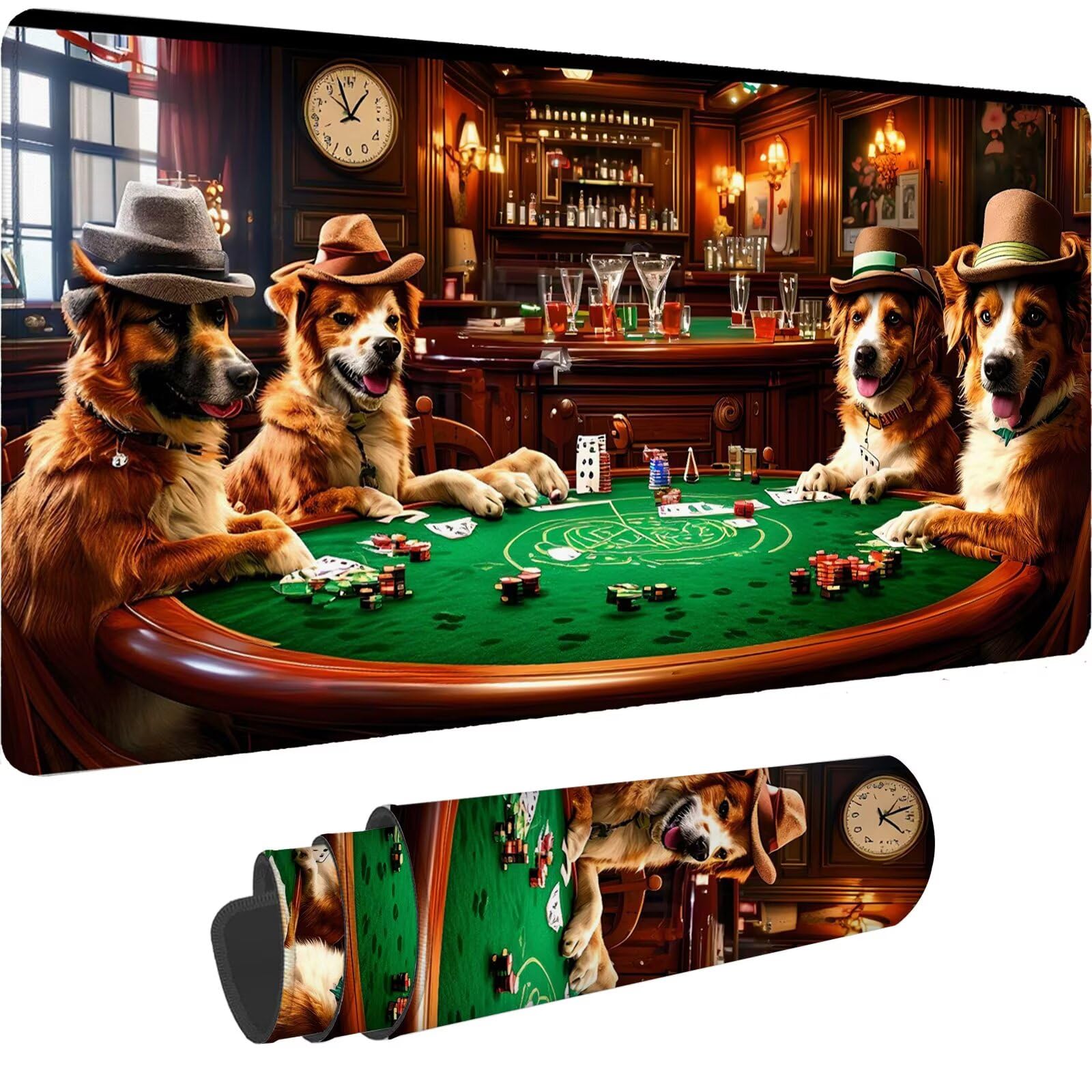 Cane Tappetino Mouse XXL Gaming 1000x500 mm 2025 Nuovo Festa Tappetino Scrivania Impermeabile,Mousepad con Base in Gomma Antiscivolo,Migliora Precisione e Velocità per Gaming, Ufficio e PC,-dd1460