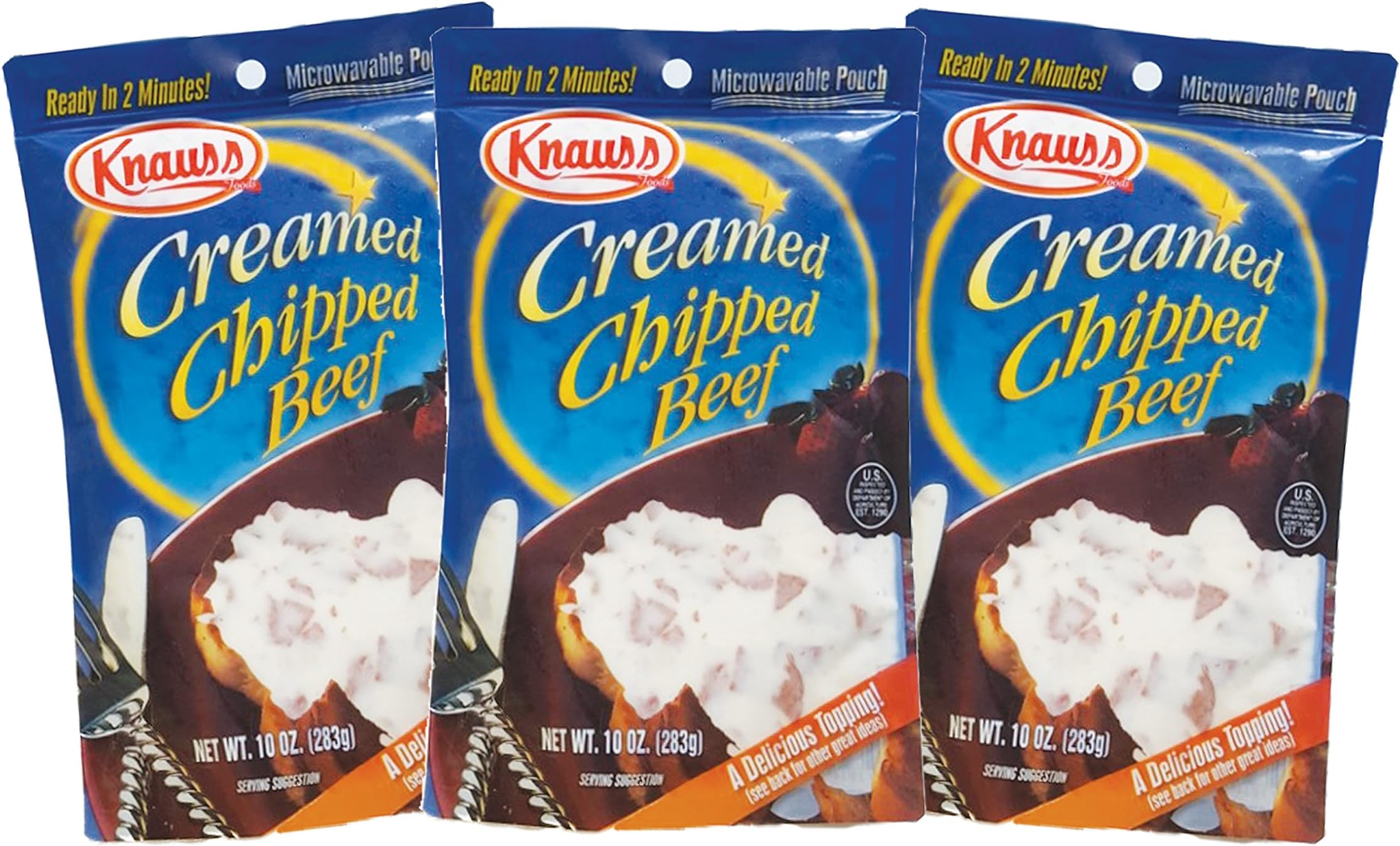 Knauss Creamed Chipped Beef (3 pack, 10oz. Each)