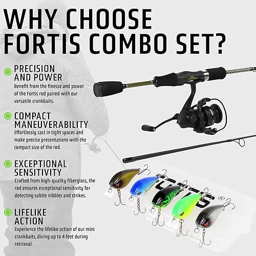 Miniatura 5 de Fortis Cañas giratorias de pesca de 7 pies, 2 unidades, medianas, fuertes, sensibles, ligeras, grafito en blanco con punta de fibra de vidrio súper