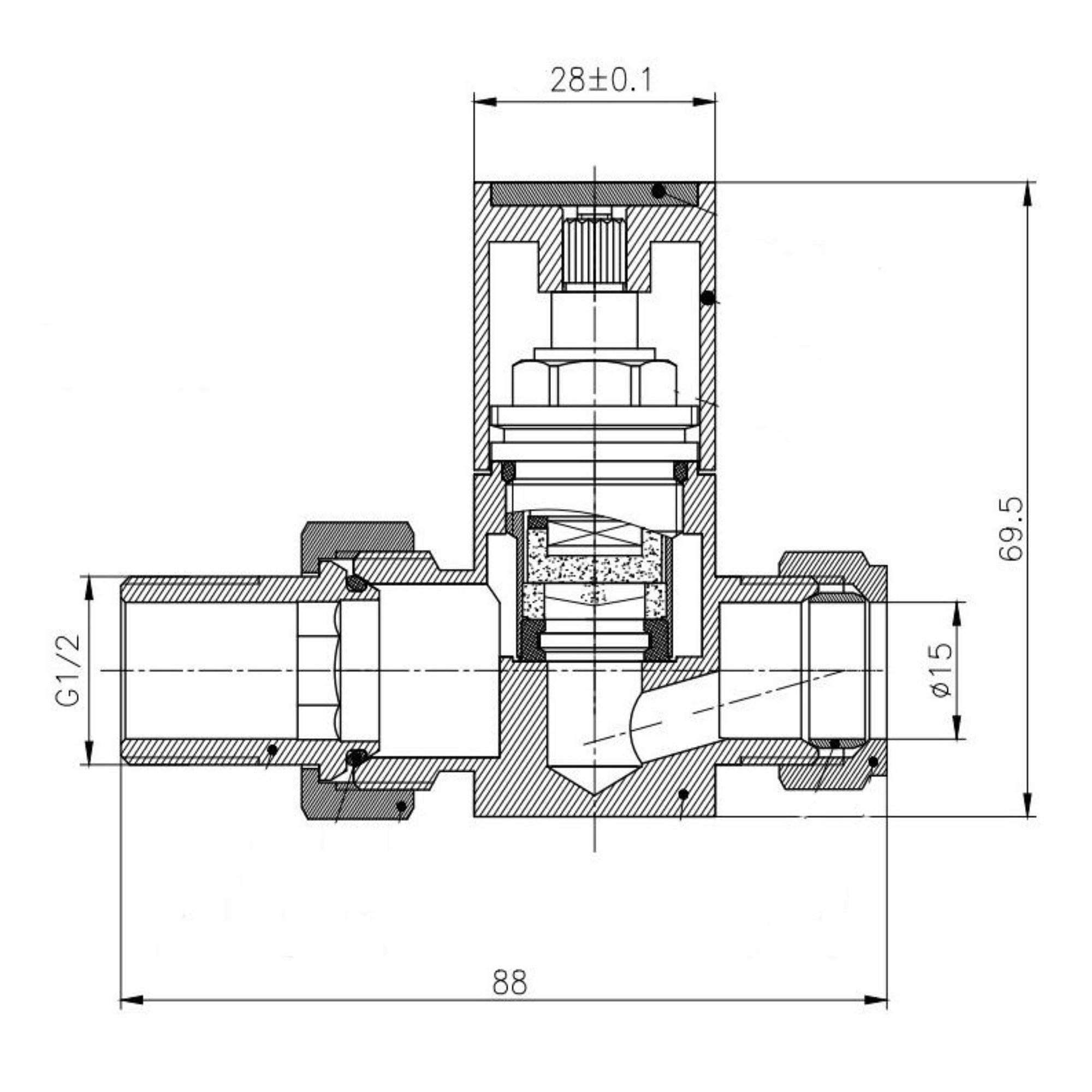 iBathUK Urban Square Radiator Valve Pair Angled, Modern Cube Radiator Valves for Panel Column, Towel & Designer Radiators - Image 2