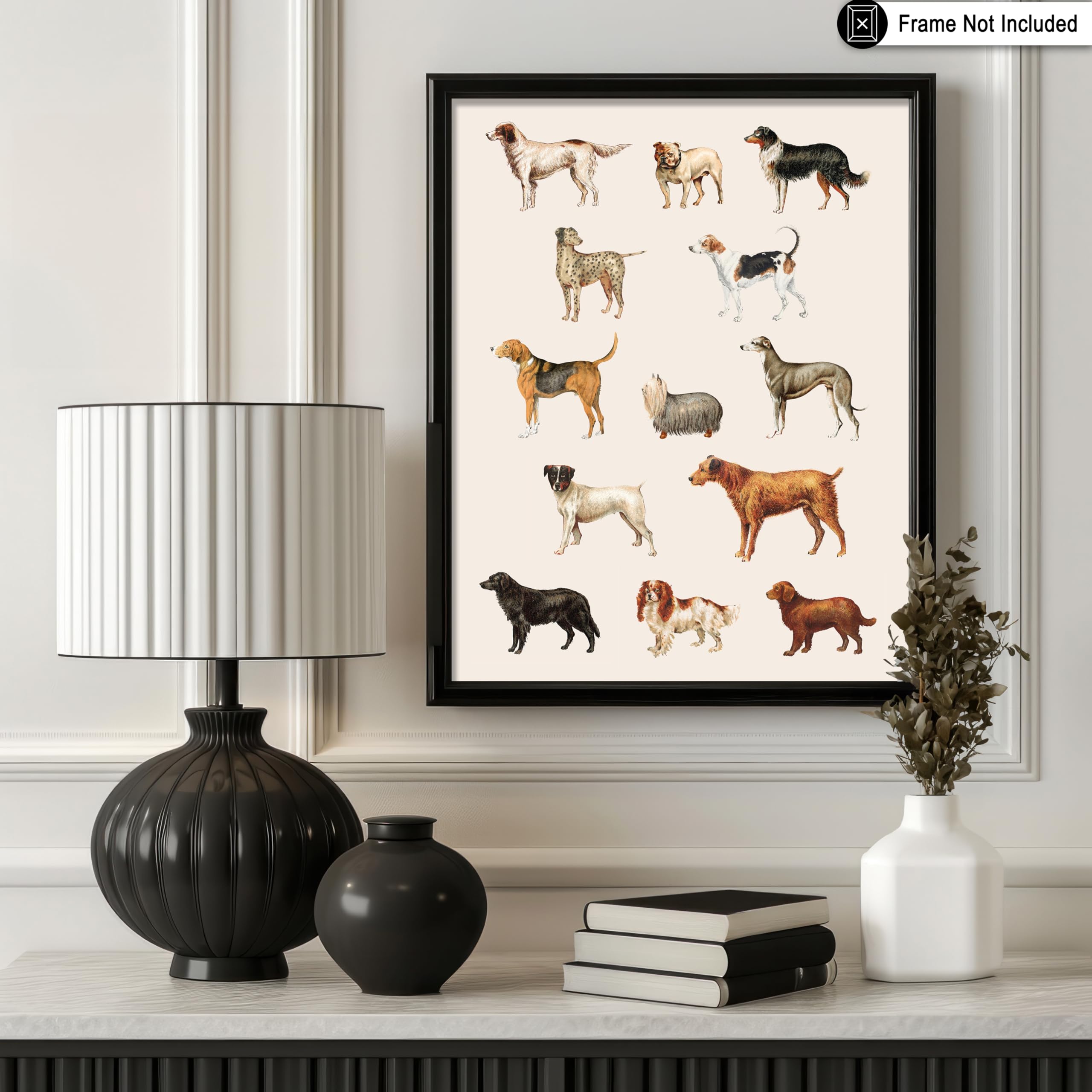 Poster Master Vintage Dog Breeds Poster - Retro Dog Print - Puppy