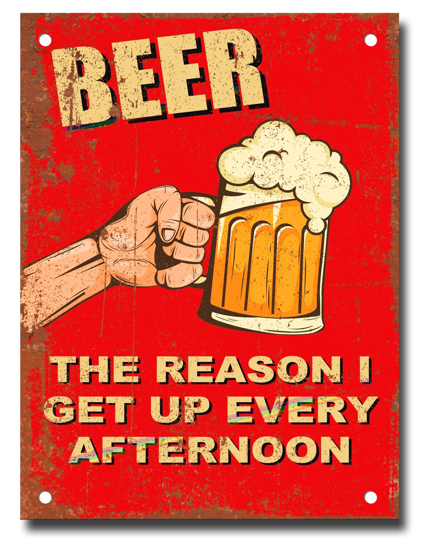 Funny Metal Sign for Home Bar Accessories for Home Pub or Mancave Fixings Included Outdoor Garden Bar Wall Plaque 20cm x 15cm