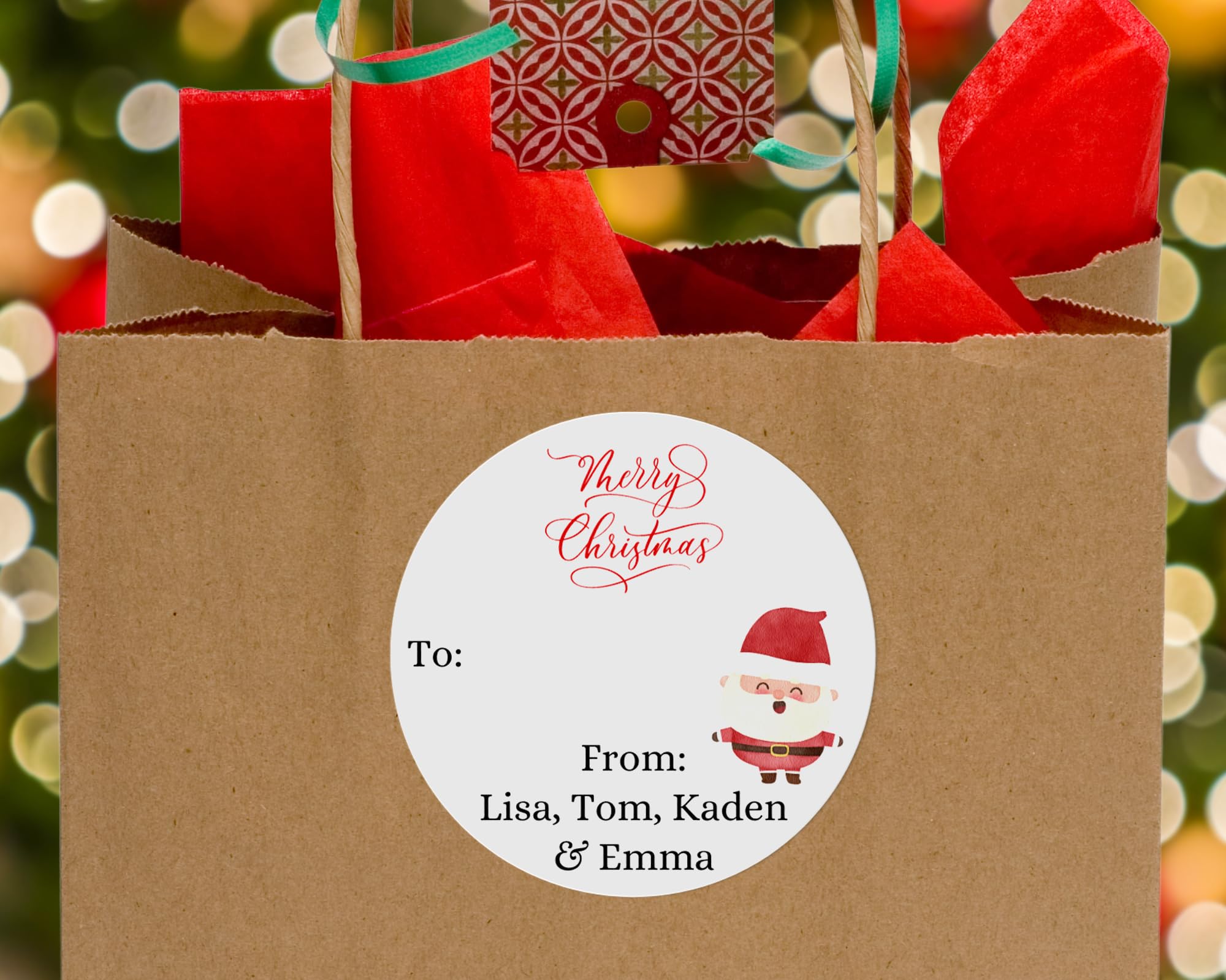 Christmas Stickers 300 Etiquetas Adhesivas Kraft Personalizadas, Etiquetas  De Regalo Navidenas Para Tarros Regalos Etiquetas De Nombres Pegatinas De  Navidad Pegatina Personalizada, image size:2000x1599