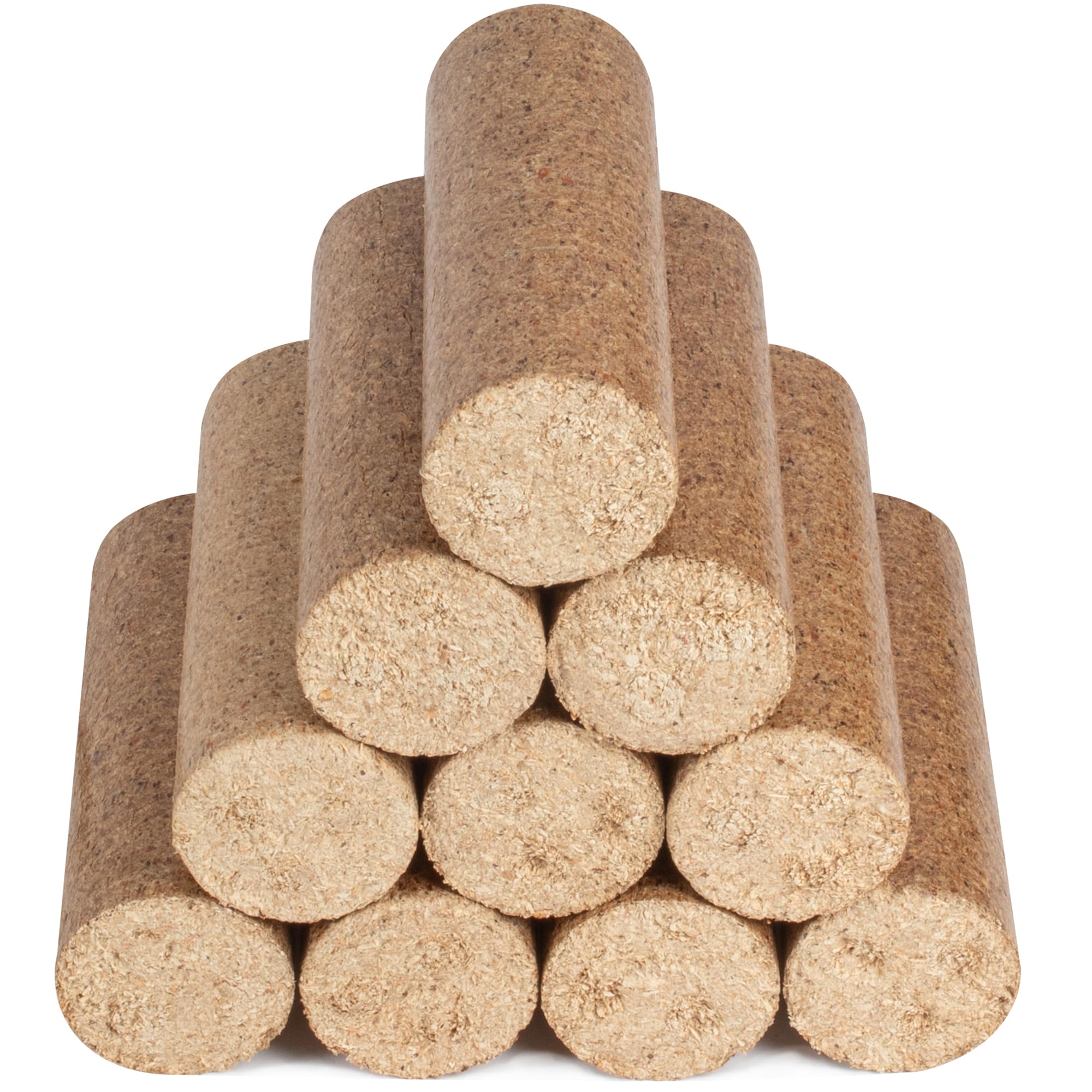 Hardys Brown Fire Logs, 2 X 8.4Kg (10 Briquettes) - Clean Burning Fire Wood For Firepit & Chimeneas | Low Ash, High Heat Output | 100% Virgin Wood | Ideal For Log Burners & Pizza Ovens