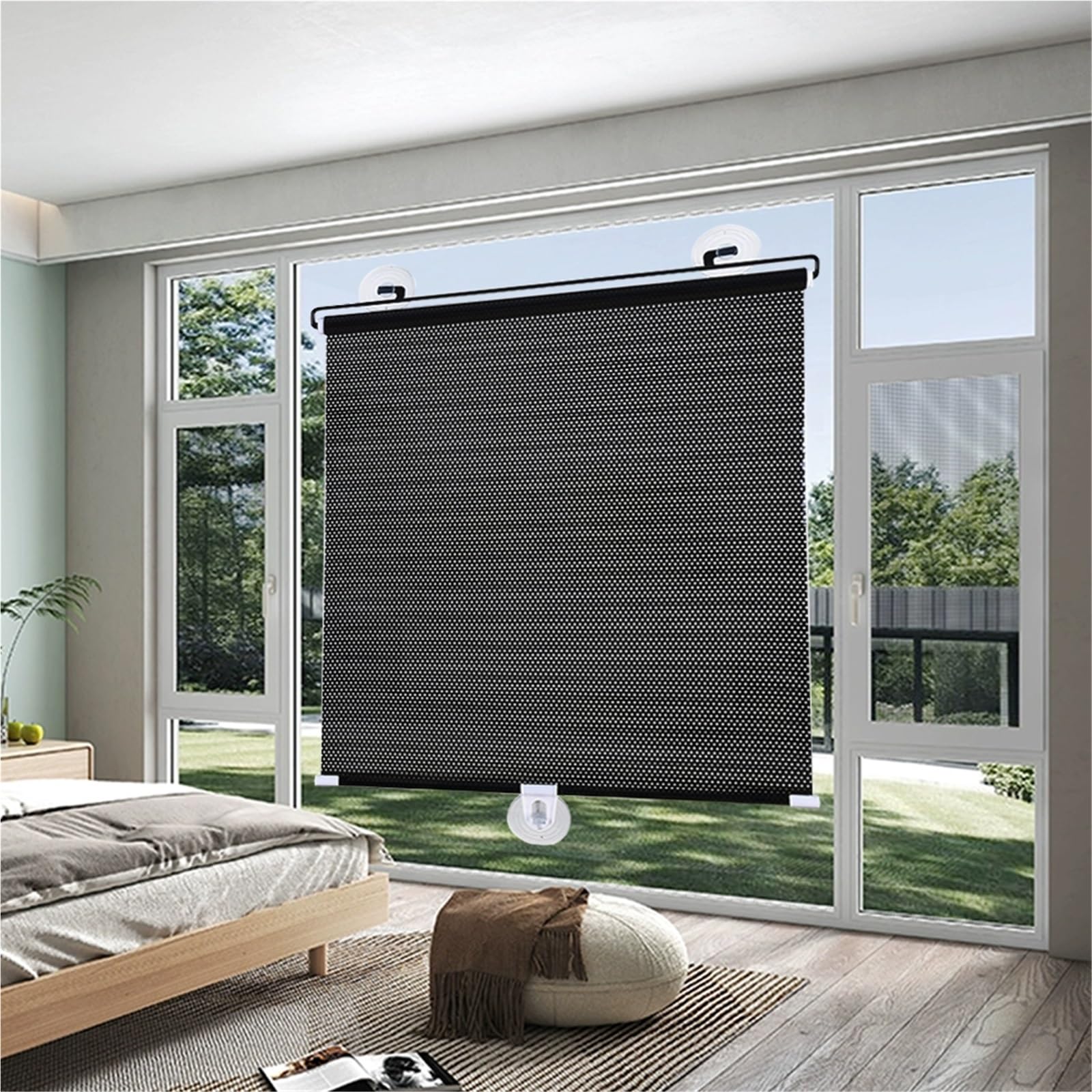 Amazon.com: Blackout Blind Shade with Suction Cups Roller Window